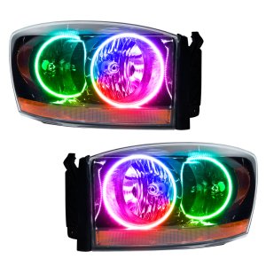 Dodge Ram Headlight Assembly - ORACLE Lighting - ColorSHIFT - Black - 2006